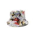 Bob coloré avec imprimé bulles arc-en-ciel pour protection solaire et style d'été - Imprimé bulles arc-en-ciel colorées (02)
