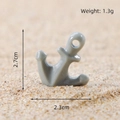Mini figurine ancre en résine pour décoration DIY paysage marin bleu grisâtre - Ancre