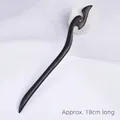 Minimalist sandalwood hair stick in deep ebony finish with elegant streamlined carving - Flower Bud