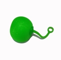 Green bubble ball with glitter texture and ring handle made of TPR soft rubber material - Mini 25cm / Green