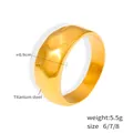 Anello in acciaio al titanio placcato oro 18k con design geometrico a rombi di larghezza 0,9cm - US 6 / Oro