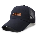 Berretto da baseball in mesh nero con ricamo NJGHO arancione per protezione solare estiva - Regolabile / Blu navy