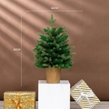 Mini 60cm illuminated Christmas tree with green PE needles and a gold fluted base - Standard Type (No Light) / 60CM