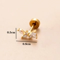 Goldenes Schmetterling-Knorpel-Piercing mit Opal- und Zirkon-Inlay Details - 10# Schmetterling / Gold
