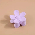 Matte lavender flower hair claw clip for elegant women styling in purple finish - Light Purple