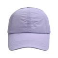 Dettaglio del cappellino da baseball impermeabile lilla con cuciture rinforzate sulla visiera - Viola