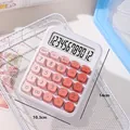 Pink scientific office calculator with 12-digit LCD display and retro round keys - Dopamine 12-Digit Pink-Red 2310b