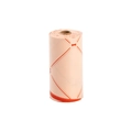 Pink biodegradable pet waste bag roll with orange bone and diamond pattern design - New / Four-Pointed Star / Pink / 1.3 Silk