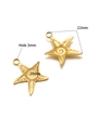 Gold stainless steel starfish pendants for jewelry making in 20mm and 22mm sizes - 20*22mm Thin Starfish / Gold