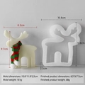 Christmas reindeer silicone mold for making resin crafts and scented candles - Reindeer H-0611