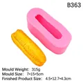 Pink silicone mold for loofah-shaped handmade soaps and candles with textured finish - 4# Large Thin Fried Dough Stick B363 Pink / Pink