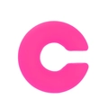 Matte rose pink CCB acrylic C-shaped hoop earring with a candy color finish for women - Rose Pink