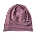 Dusty pink slouchy beanie knit cap made of soft cotton blend fabric for casual wear - Mauve