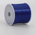 0.7mm dark blue elastic crystal string on a white plastic spool for DIY jewelry making - 46m/Roll / Blue