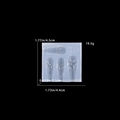 Detailed view of translucent silicone butterfly mold showing precise 4.5x4.4cm dimensions - Butterfly Design