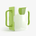 Lime green adjustable anti-squeeze milk carton holder with handles for children and toddlers - Green