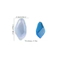 DIY stone pendant silicone mold for crystal resin with finished blue drop example - No.5 Crystal Stone Pendant