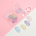 Cloud-shaped colorful paper clips in macaron tones with transparent zipper storage pouch - Cloud (10Pcs/Pack)