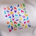 Stickers à ongles 3D chiens et cygnes ballons colorés effet gelée brillante M-562 - Style Animal Ballon Coloré en Relief 3D (M-562)