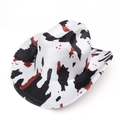 Chapeau de cow-boy rétro de style occidental avec un bel imprimé vache et large bord - M (56-58cm) / Motif Vache Blanc