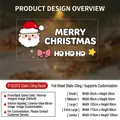 Pink bow snowman Christmas stickers in various sizes for holiday glass decoration - Santa Claus (P-SD372) / Small