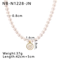 Collier de perles plaqué or 18 carats avec pendentif signe du Taureau et chaîne d'extension - Taureau (NB-N1226-JN)