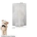 Translucent silicone mold for 3D teddy bear candle with decorative bow tie finish - Style 1 Gentleman Bear