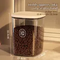 Large airtight pet food storage container with digital display and 12-pound capacity - Large Digital Display / Clear