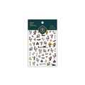 Halloween 5D embossed nail stickers featuring cartoon witch mummy and ghost patterns - Midnight Revelry New Embossed (TS-1814)