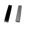 Polished black rectangular gift boxes for stainless steel spoons in open and closed views - Gift Box