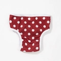 Washable dog physiological pants in red with white polka dots for female pets - S / Red Polka Dot