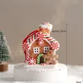 Christmas gingerbread house ornament with a cute gingerbread man figure, approx. 10cm height - Gingerbread House B