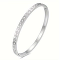 【84】steel-colored Diamond Pattern Bracelet