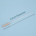 Reusable 0.8cm Tritan straw in milk tea color with stainless steel cleaning brush - Milk Tea