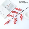 63cm künstlicher roter Beerenstrauch mit sechs Gabeln für nordische Vasendekoration - 6-Zackige Rote Beeren Zweig
