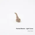 Mini knitted pointed hat in light cocoa brown for Christmas DIY crafts, size 8.5x4cm - 1 Piece / Mini Pointed Hat - Light Cocoa