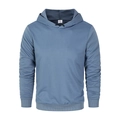 Sweat à capuche bleu clair pour homme en coton tricoté respirant, coupe ample - S / Bleu
