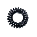 Elastico a spirale nero 4cm medio con alta elasticità e design a filo del telefono - Nero