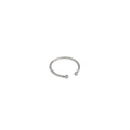 Minimalist S925 sterling silver open ring with tiny zircon stones in silver finish - JT414 Double Zirconia Silver / Size 14/Adjustable