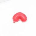 Cute red PU leather heart-shaped keychain charm with decorative white stitching - Without Buckle / Red