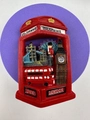 3D resin London telephone booth fridge magnet featuring Tower Bridge and Big Ben - London Telephone Booth UK