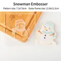 Christmas snowman cookie stamp and acrylic cutter for fondant baking with 7.2x7.6cm pattern - Pattern 7.2x7.6cm/Frame 11.8x11.2cm