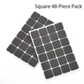 Set di 48 feltrini quadrati neri in schiuma EVA con trama antiscivolo a diamante - 48 Pezzi Quadrato