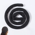 Flexible black fabric dreadlock hair tie for high ponytails and ethnic hair styling - Single Hair Tie / Solid Black