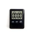 Mini digital kitchen timer in black with large LCD display and magnetic back - Mini Style-Black