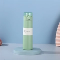 Mint green 250ml stainless steel vacuum bottle with one-touch button and transparent lid - Grass Green 250ml