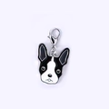 Porte-clés bouledogue français noir et blanc mignon avec fermoir mousqueton pour sacs - 31 Terrier de Boston