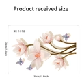Adesivo impermeabile per WC con fiori e farfalle misura 30x20cm mod MK 1078 - Magnolia Rosa Farfalla (MK1078)