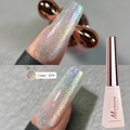 Misscheering Aurora Cat Eye Nail Polish 07 Sparkling Silver Glitter UV Gel 10ml - Crushed Ice Cat Eye Gel 07# (Silver Rainbow Glitter)
