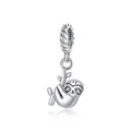 Cute S925 sterling silver sloth charm pendant for DIY bracelets with detailed texture - Sloth SCX124